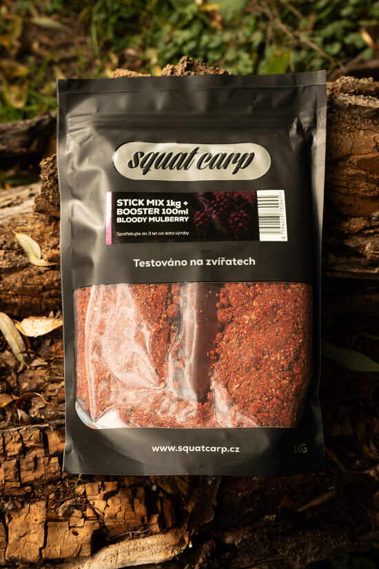 SQUAT CARP - Stick mix Bloody Mulberry 1kg + booster 100ml